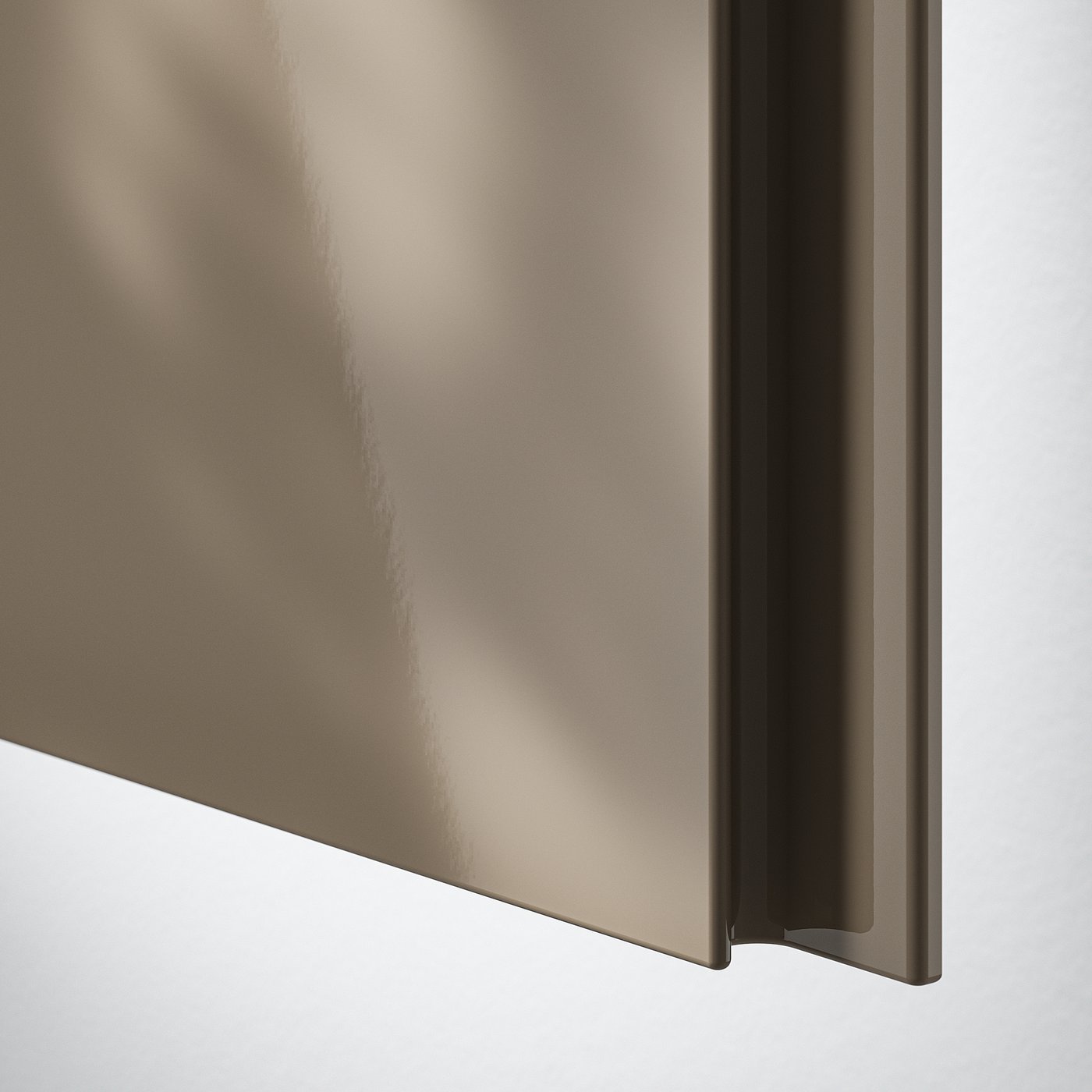 VOXTORP door, high-gloss dark grey-brown/vertical handle, 60x80 cm