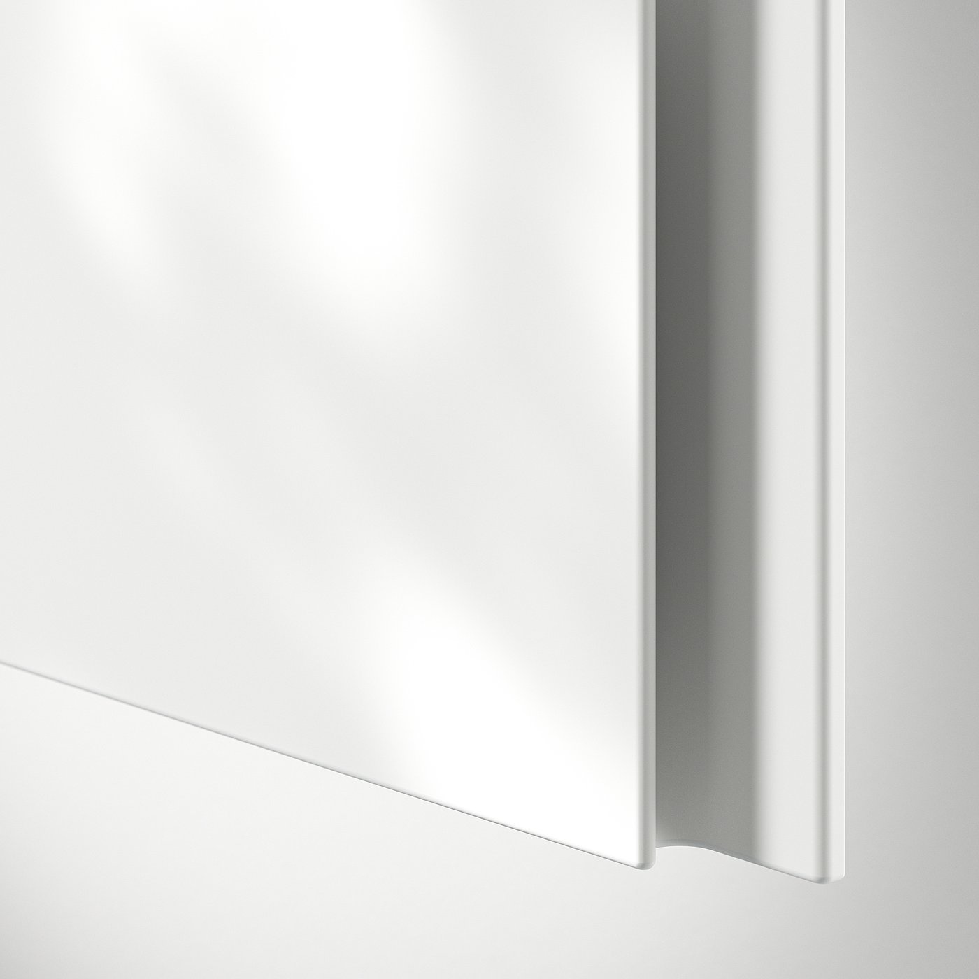 VOXTORP door, matt white vertical handle, 60x140 cm