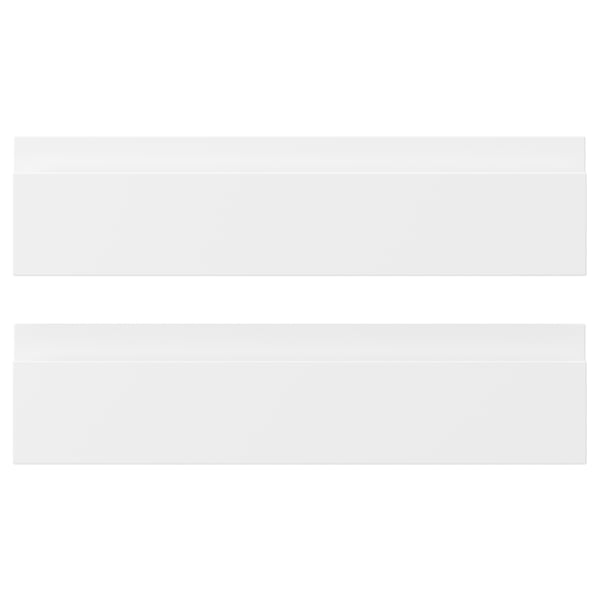 VOXTORP drawer front, matt white, 40x10 cm, 2 pack