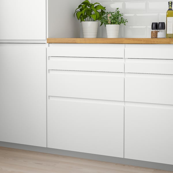 VOXTORP drawer front, matt white, 80x10 cm, 2 pack