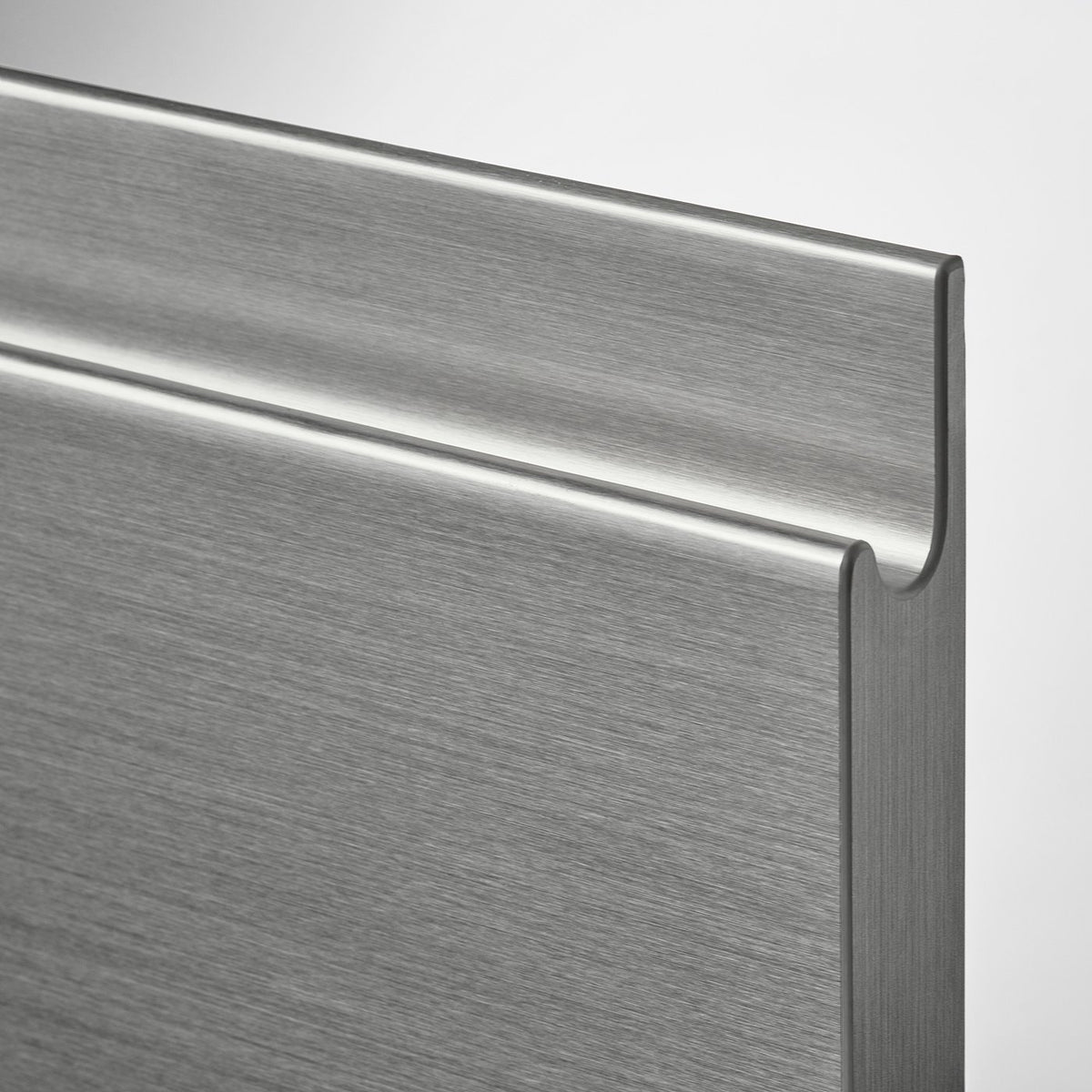 VOXTORP drawer front, stainless steel effect, 80x40 cm