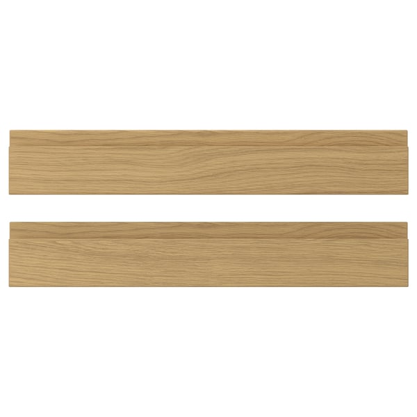 VOXTORP drawer front, oak effect, 60x10 cm, 2 pack