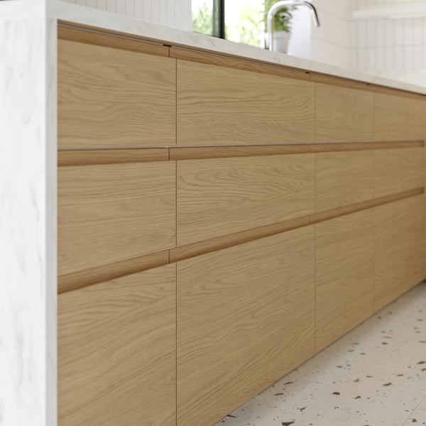 VOXTORP - VOXTORP Drawer front, oak effect, 60x10 cm