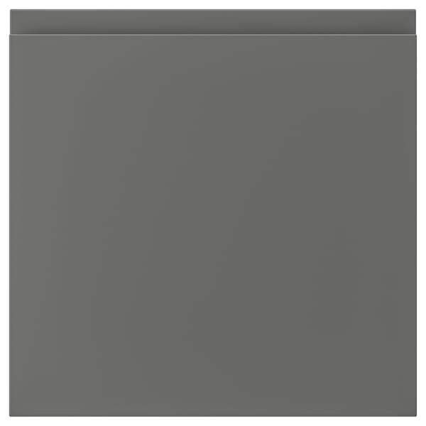 VOXTORP drawer front, high-gloss dark grey-brown, 40x40 cm