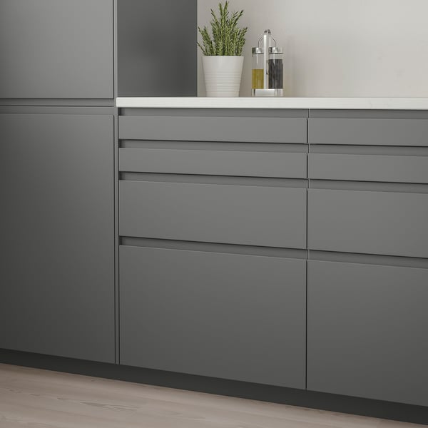 VOXTORP - VOXTORP Drawer front, dark grey, 80x10 cm