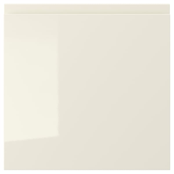 VOXTORP drawer front, high-gloss light beige, 40x40 cm