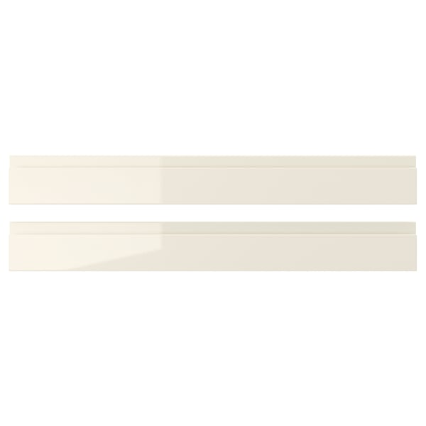 VOXTORP drawer front, high-gloss light beige, 80x10 cm