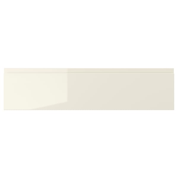VOXTORP drawer front, high-gloss light beige, 80x20 cm