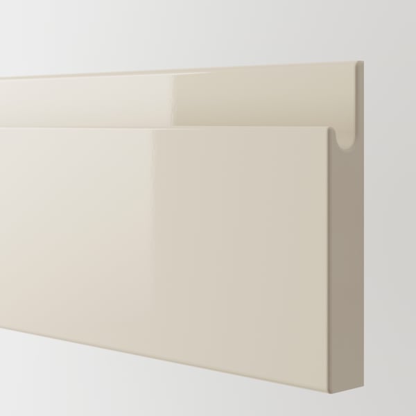 VOXTORP drawer front, high-gloss light beige, 40x10 cm