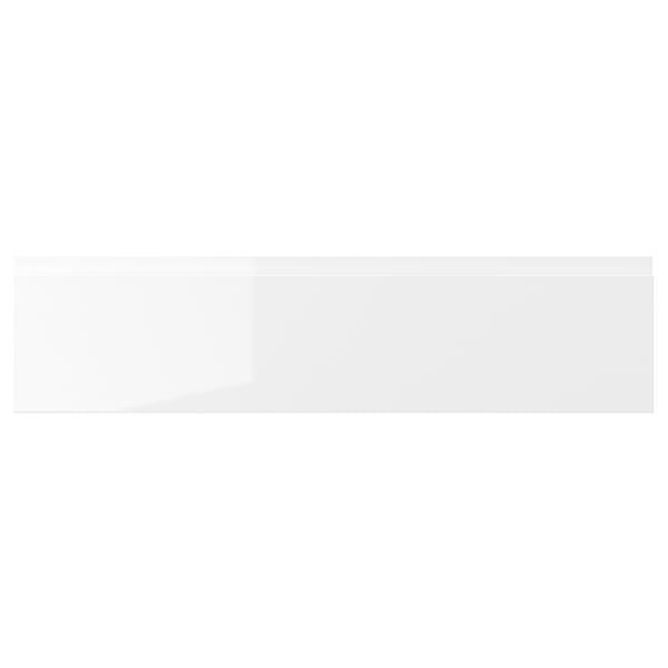 VOXTORP drawer front, high-gloss white, 80x20 cm