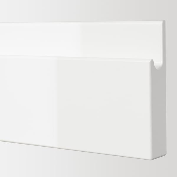VOXTORP drawer front, high-gloss white, 80x10 cm, 2 pack