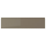 VOXTORP drawer front, high-gloss dark grey-brown, 80x20 cm