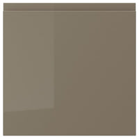 VOXTORP drawer front, high-gloss dark grey-brown, 40x40 cm