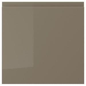 VOXTORP drawer front, high-gloss dark grey-brown, 40x40 cm