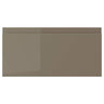 VOXTORP drawer front, high-gloss dark grey-brown, 40x20 cm