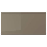 VOXTORP drawer front, high-gloss dark grey-brown, 80x40 cm