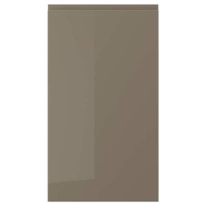 VOXTORP front for dishwasher, high-gloss dark grey-brown, 45x80 cm