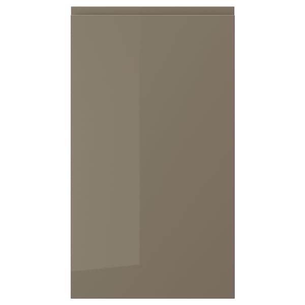 VOXTORP front for dishwasher, high-gloss dark grey-brown, 45x80 cm