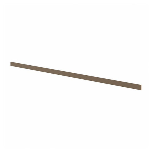 VOXTORP - Rounded deco strip/moulding, high-gloss dark grey-brown, 221 cm