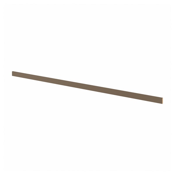 VOXTORP - VOXTORP Rounded deco strip/moulding, high-gloss dark grey-brown, 221 cm