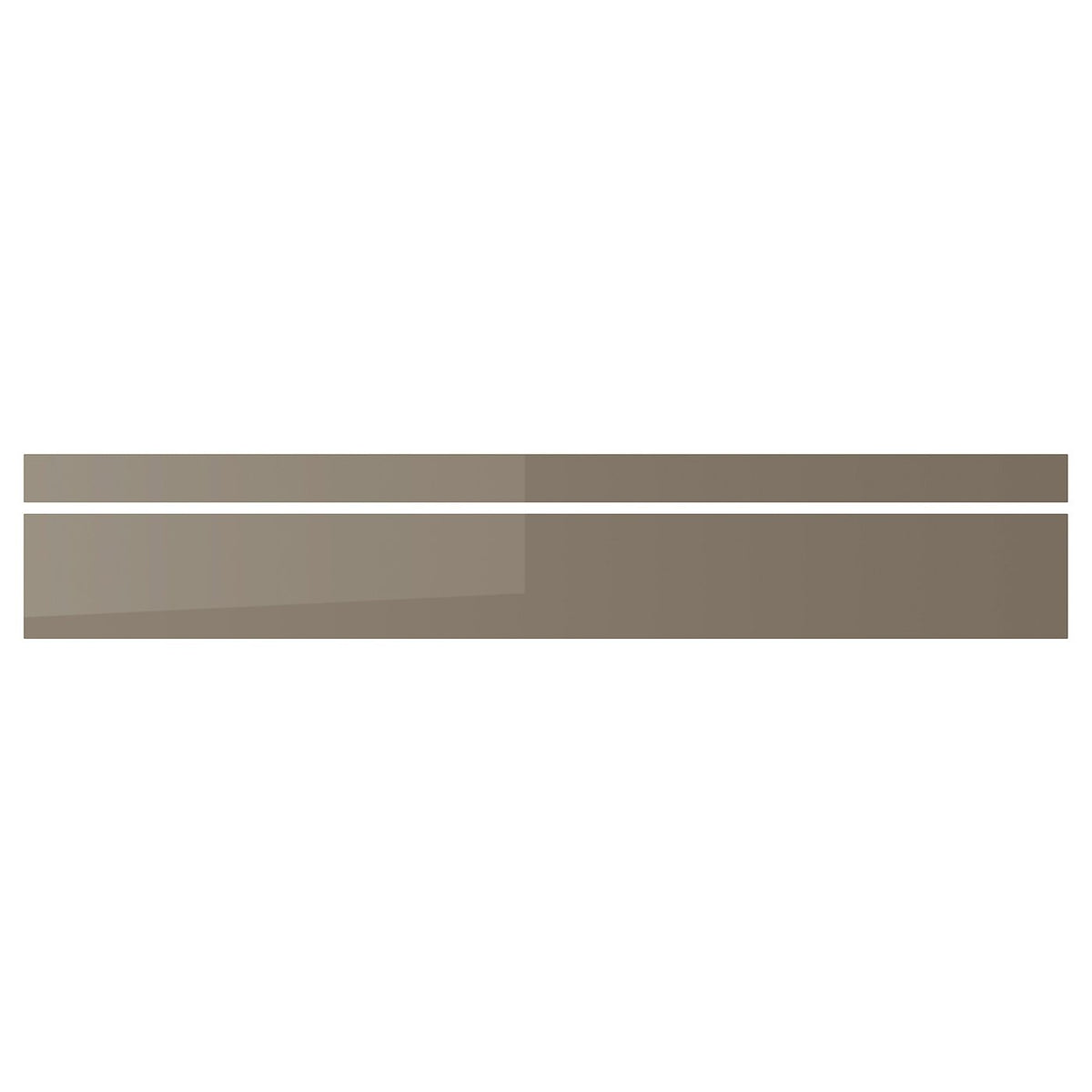 VOXTORP cover panel for lighting, high-gloss dark grey-brown, 221 cm