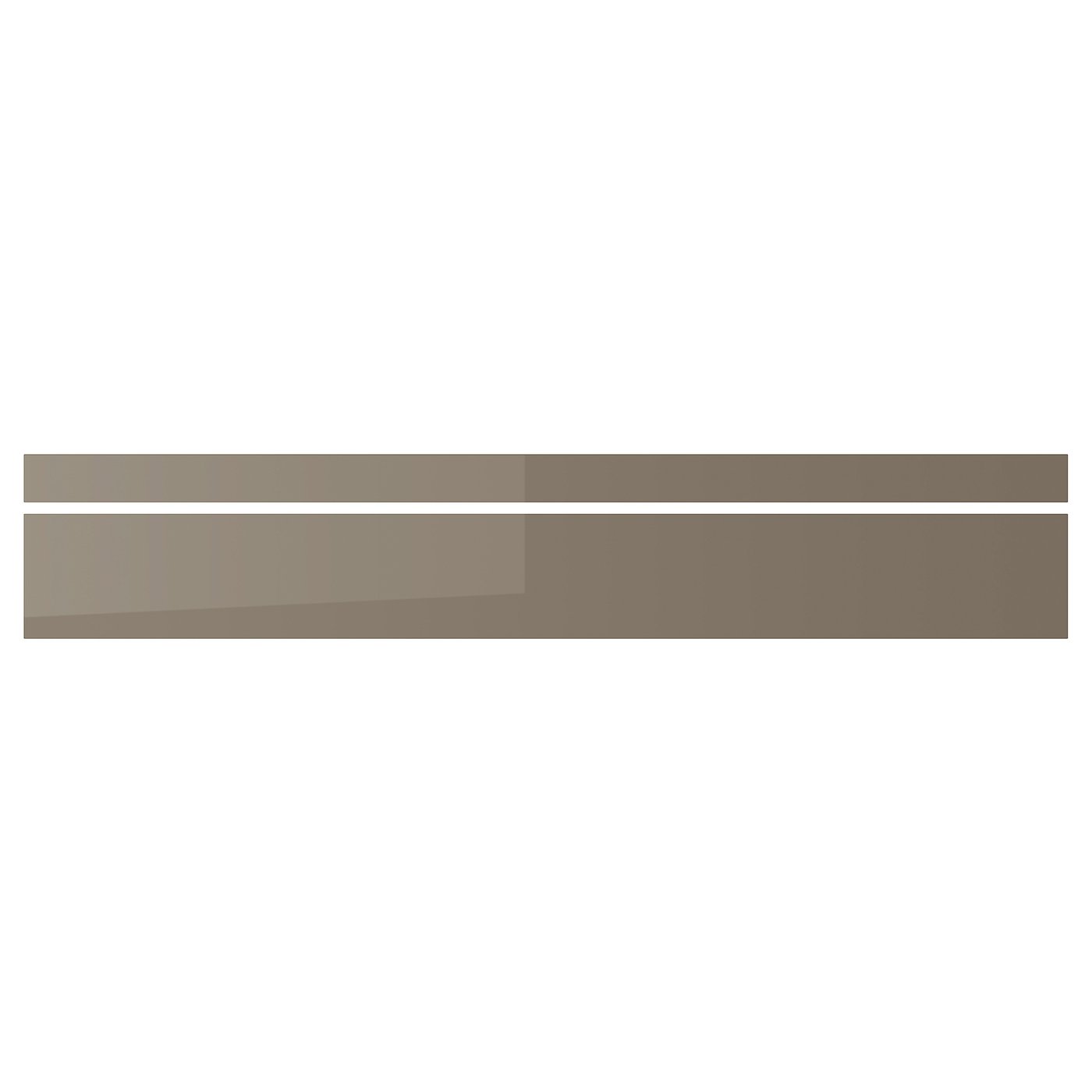 VOXTORP cover panel for lighting, high-gloss dark grey-brown, 221 cm