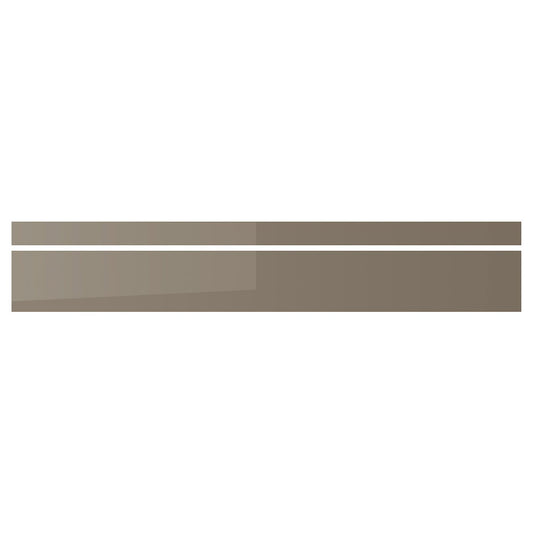 VOXTORP cover panel for lighting, high-gloss dark grey-brown, 221 cm