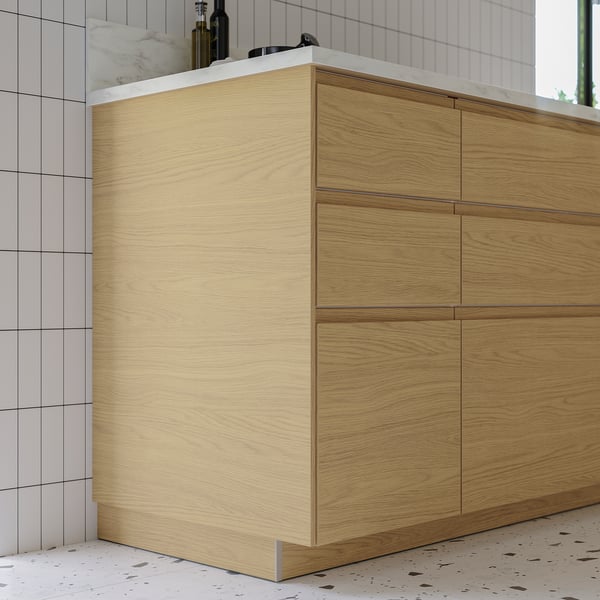 VOXTORP cover panel, oak effect, 39x106 cm