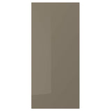 VOXTORP cover panel, high-gloss dark grey-brown, 39x86 cm