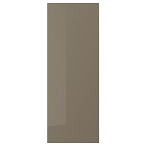 VOXTORP - Cover panel, high-gloss dark grey-brown, 39x106 cm