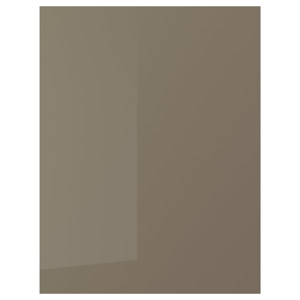 VOXTORP - VOXTORP Cover panel, high-gloss dark grey-brown, 62x80 cm