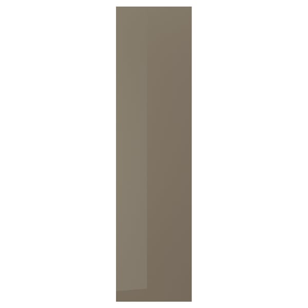 VOXTORP - VOXTORP Cover panel, high-gloss dark grey-brown, 62x240 cm