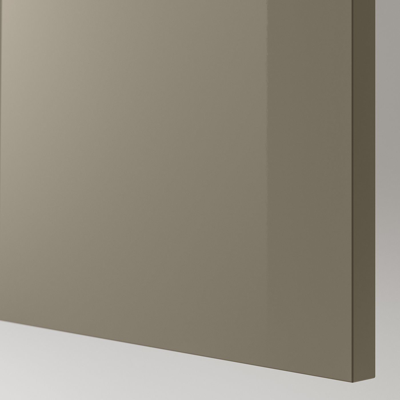 VOXTORP cover panel, high-gloss dark grey-brown, 39x101 cm