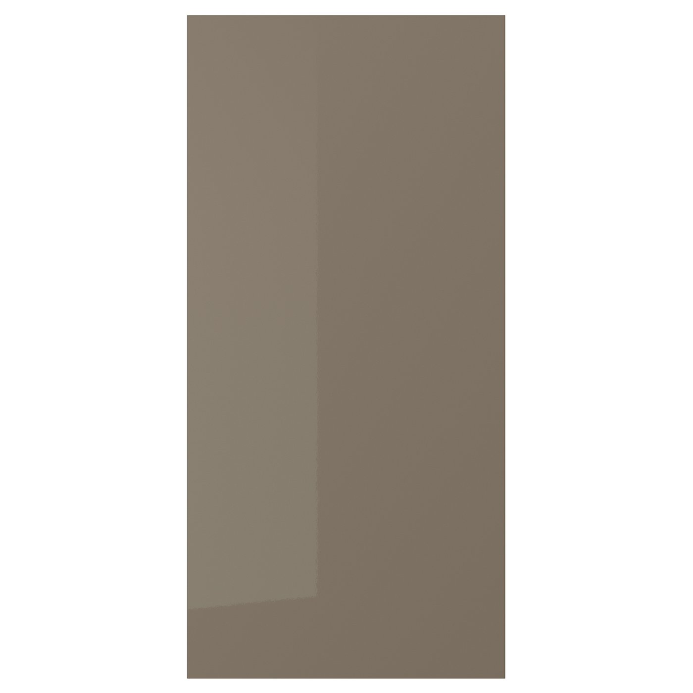 VOXTORP cover panel, high-gloss dark grey-brown, 39x81 cm