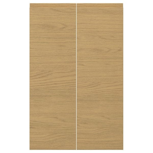 Ikea VOXTORP - 2-p door f corner base cabinet set, right-hand/oak effect, 25x80 cm