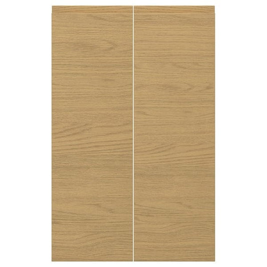 Ikea VOXTORP - 2-p door f corner base cabinet set, right-hand/oak effect, 25x80 cm