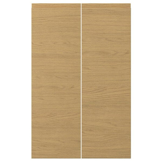 Ikea VOXTORP - 2-p door f corner base cabinet set, left-hand/oak effect, 25x80 cm