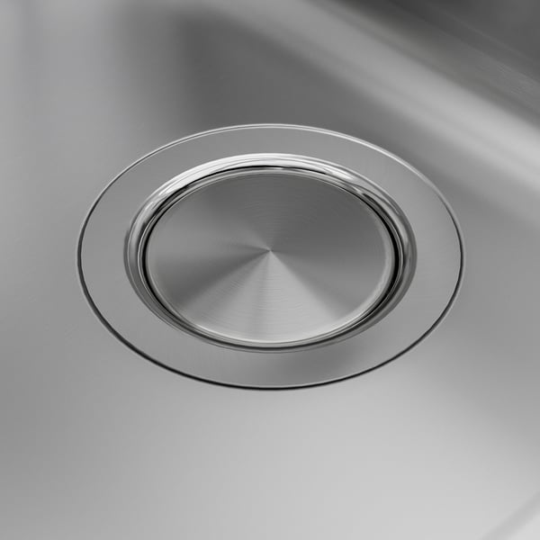 VRESJÖN inset sink, 1 bowl, stainless steel, 37x44 cm