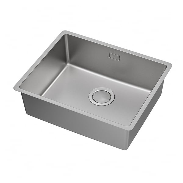 VRESJÖN inset sink, 1 bowl, stainless steel, 54x44 cm