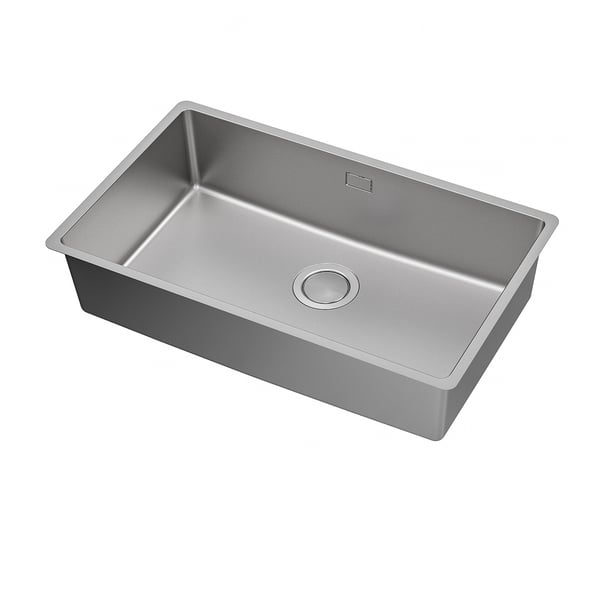 VRESJÖN inset sink, 1 bowl, stainless steel, 73x44 cm