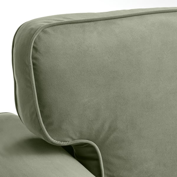 VRETSTORP 3-seat sofa-bed, Hakebo grey-green, 244x91x96 cm