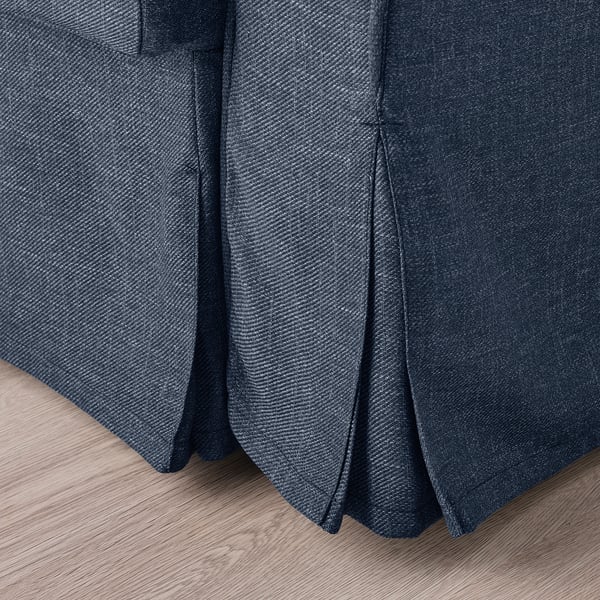 VRETSTORP 3-seat sofa-bed, Kilanda dark blue, 244x91x96 cm