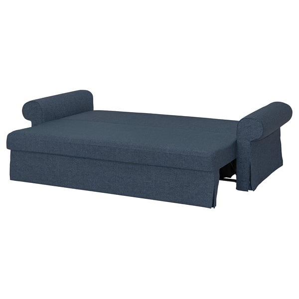 VRETSTORP 3-seat sofa-bed, Kilanda dark blue, 244x91x96 cm
