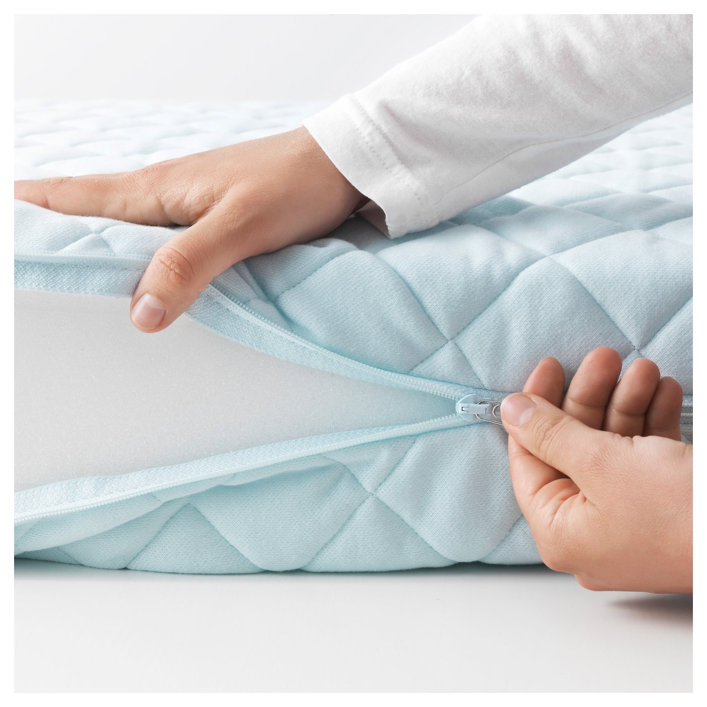 VYSSA VINKA Mattress for extendable bed, Blue. **Needs cleaning**