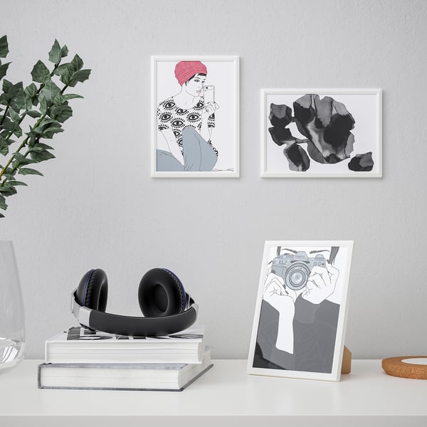 YLLEVAD frame, white, 13x18 cm