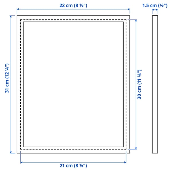 YLLEVAD frame, white, 21x30 cm