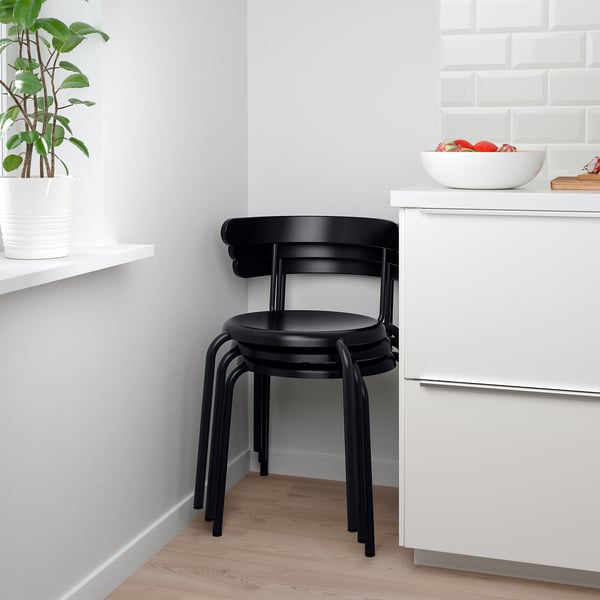 YNGVAR chair, anthracite, 53x71x51 cm