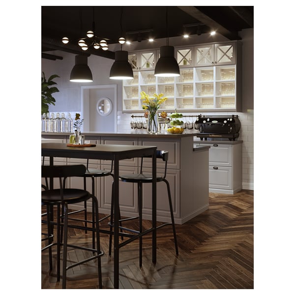 YNGVAR bar stool, anthracite, 75 cm