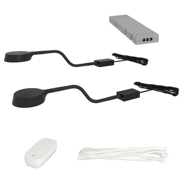 YTBERG / TRÅDFRI lighting kit, black