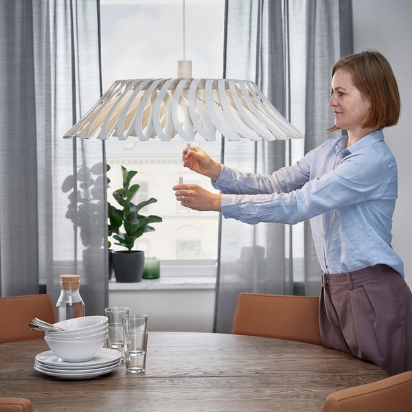 YTLÄGE pendant lamp, white, 43 cm